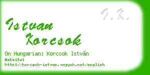 istvan korcsok business card
